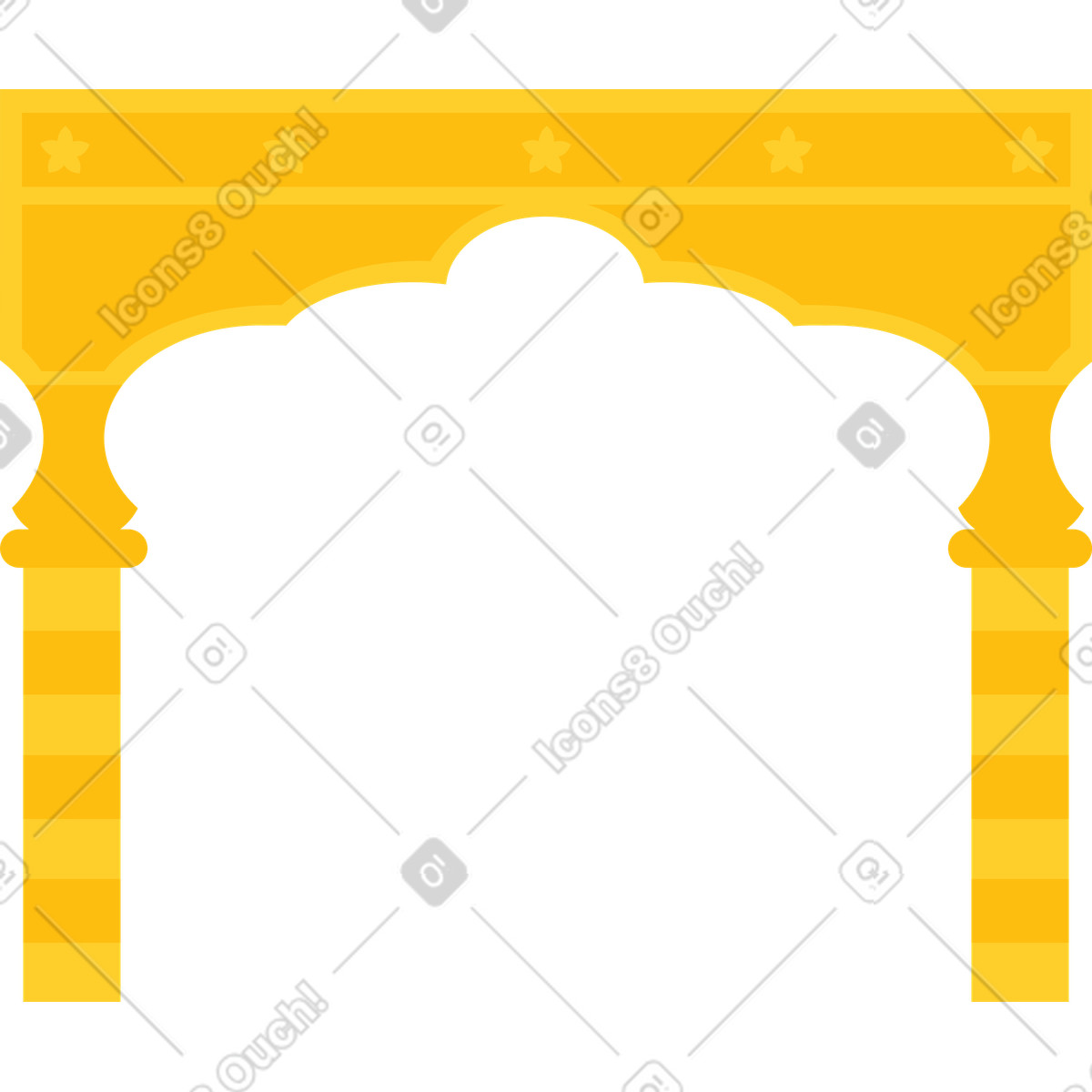 Indian columns illustration in Sammy style download in PNG, SVG