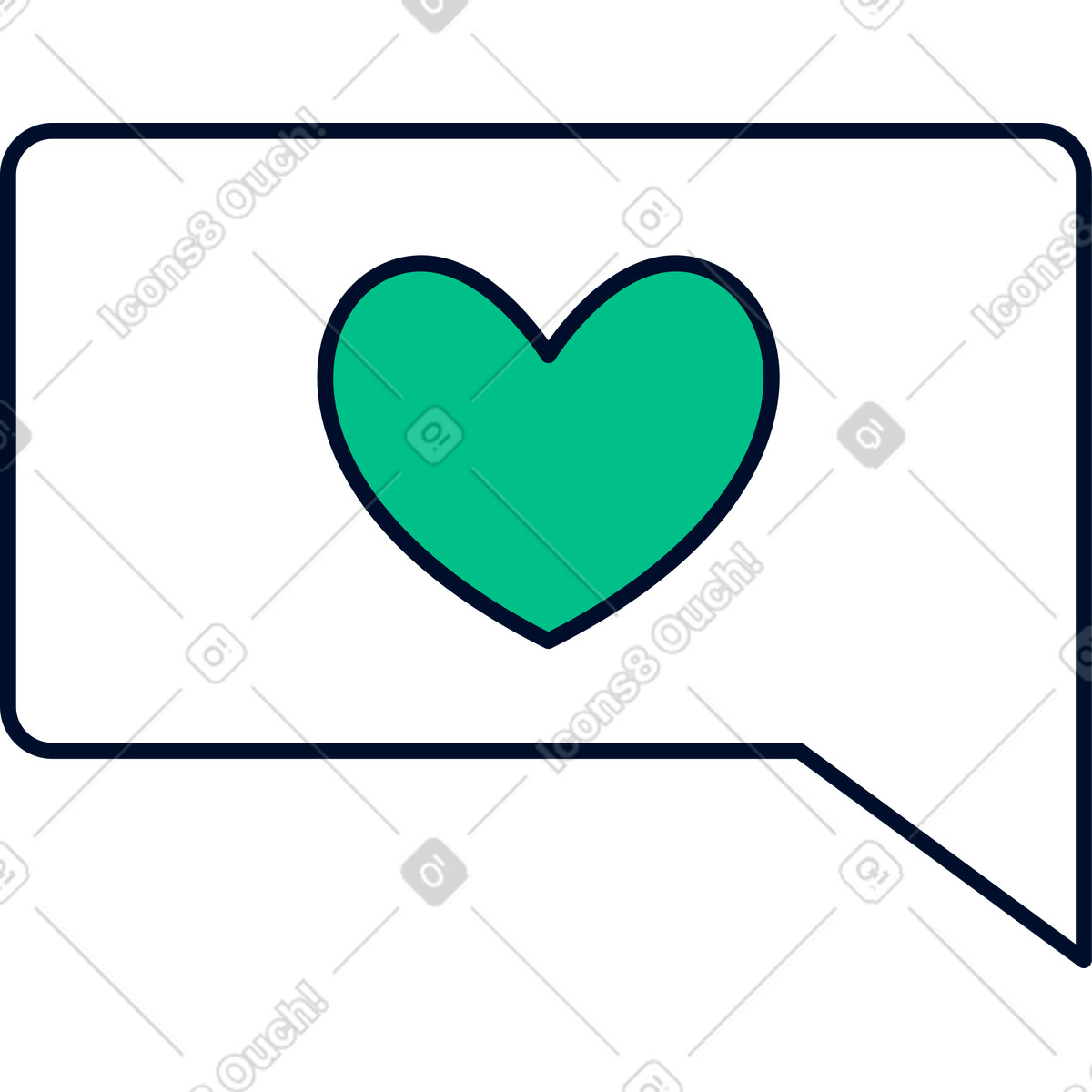 Teal 스타일의 마음으로 거품 일러스트레이션 PNG, SVG 다운로드