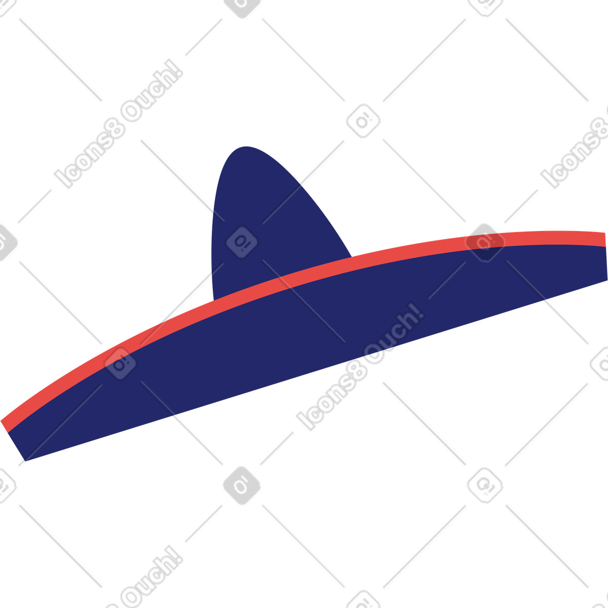 Cappello messicano illustrazione in stile Clip scarica in PNG, SVG