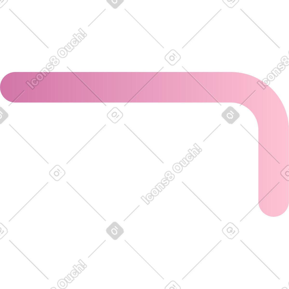 Illustration Ligne rose courte dans le style Silky à télécharger aux formats PNG, SVG