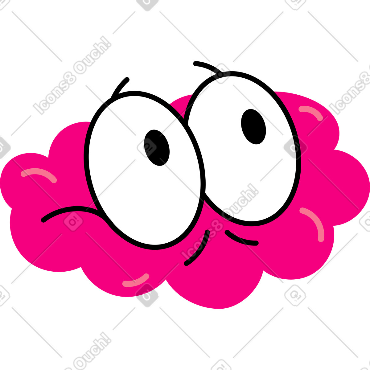Character head illustration in Giggle style download in PNG, SVG