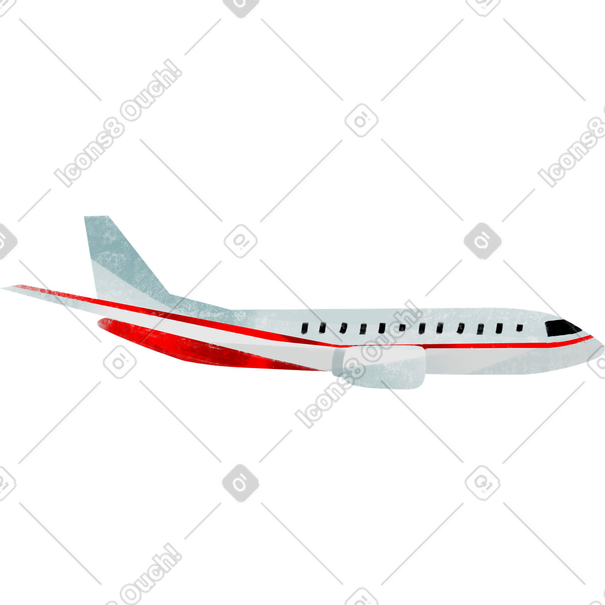 Flugzeug-Illustration im Fabulous-Stil als Download in PNG, SVG