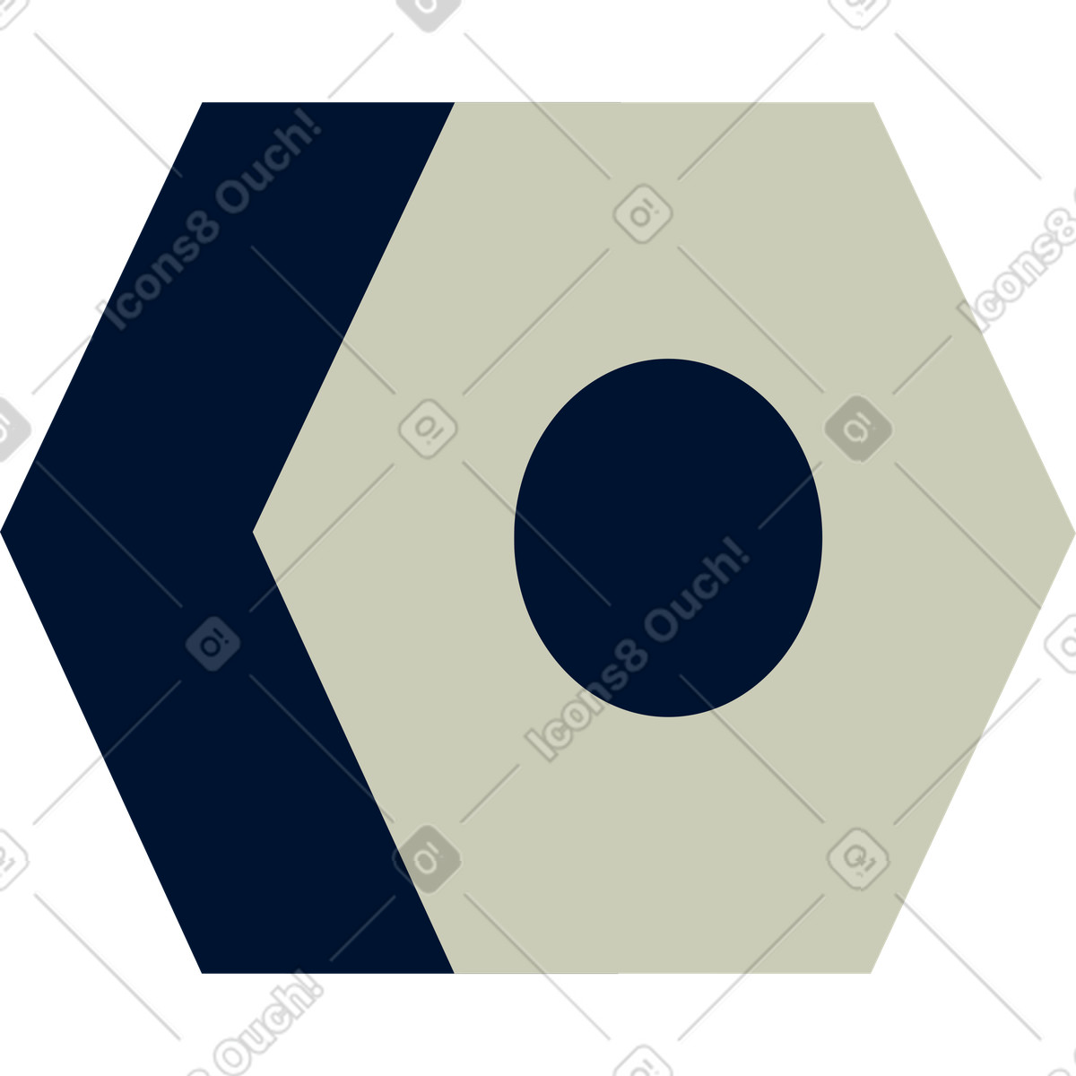 Ilustración Perno de tuerca en estilo Cubes a descargar en PNG y SVG