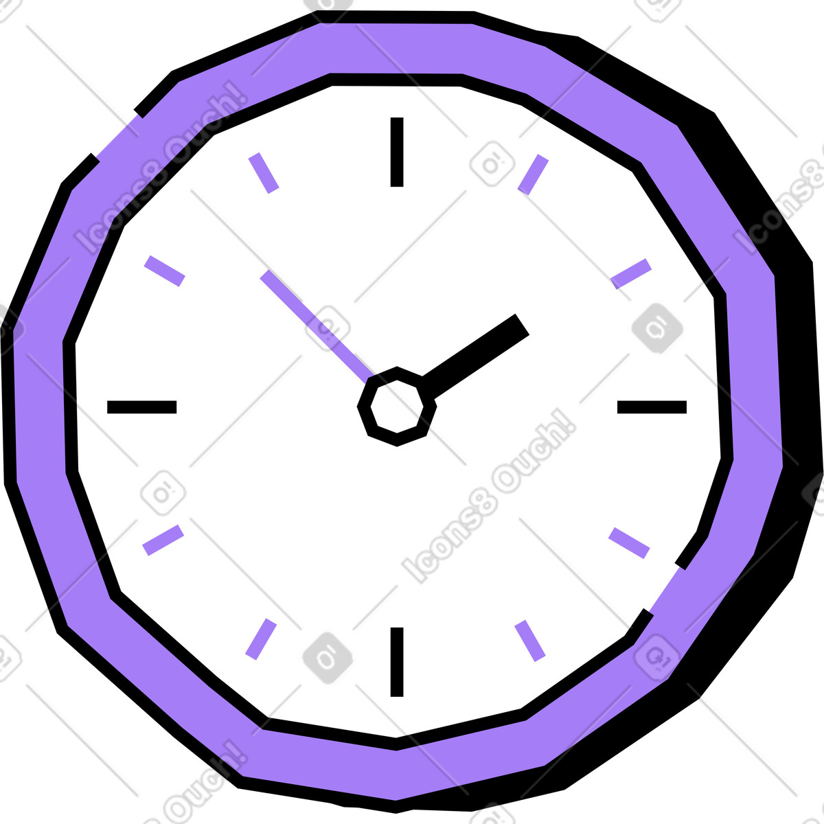 Ilustração de Relógio em no estilo Amethyst para baixar em PNG, SVG