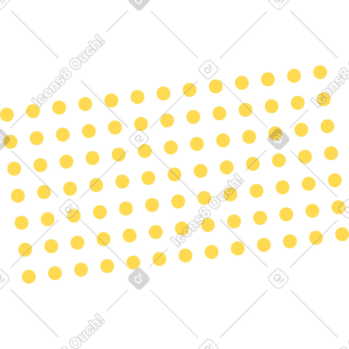 Yellow dots illustration in PNG, SVG