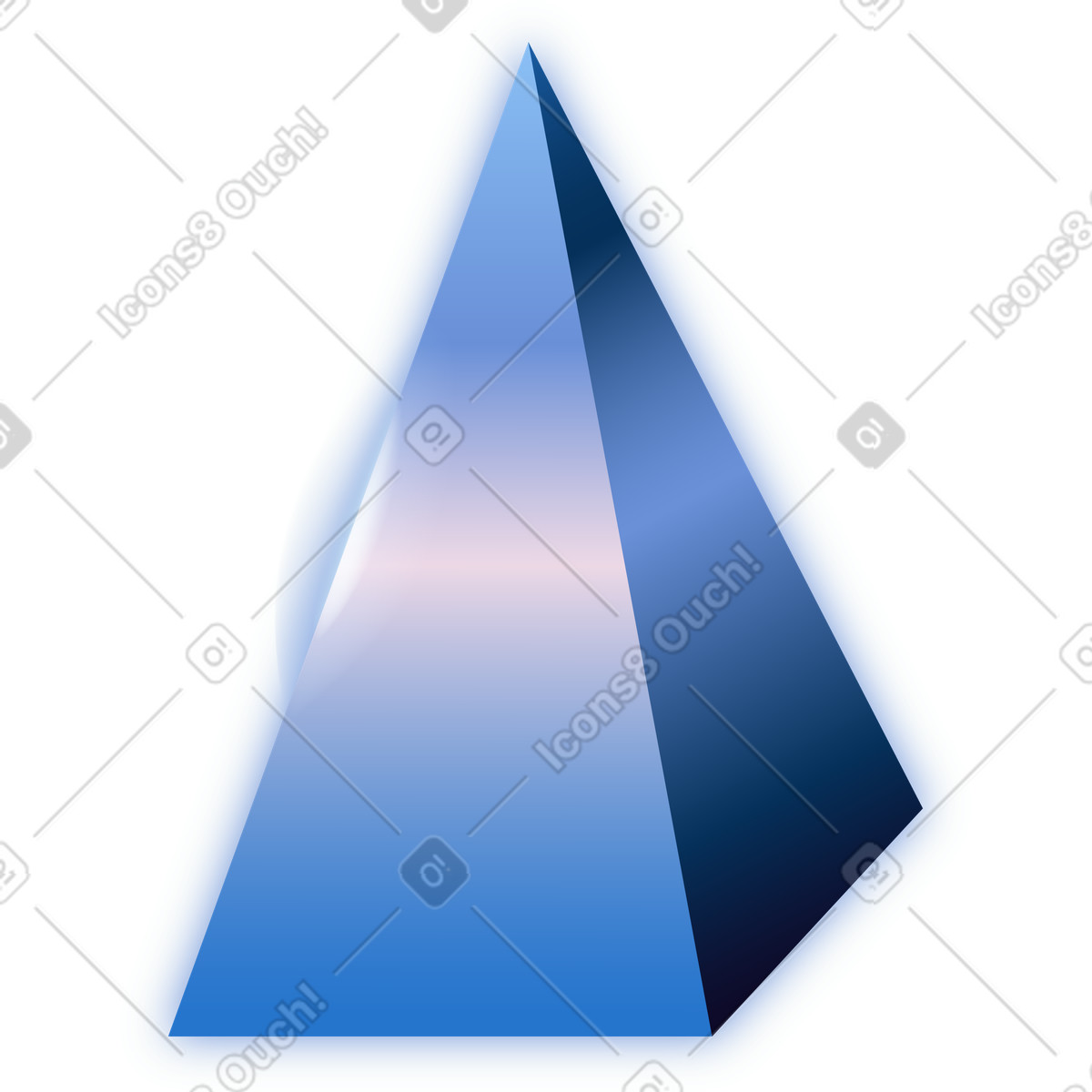 Illustration Pyramid dans le style Dimension à télécharger aux formats PNG, SVG