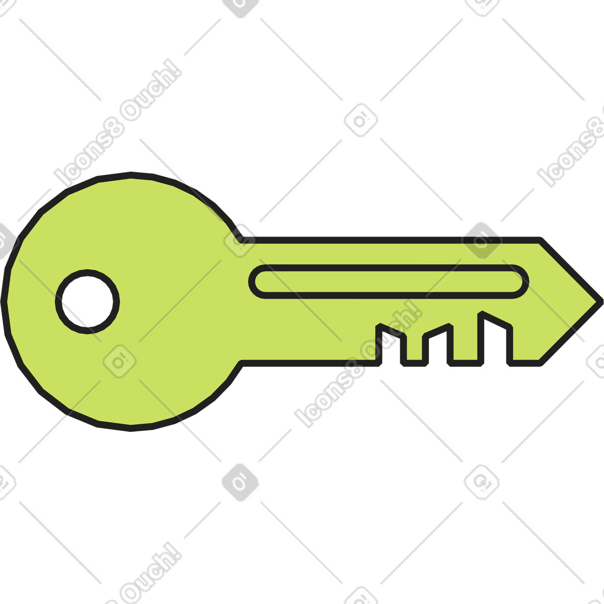 Illustration Grosse clé dans le style Dazzle à télécharger aux formats PNG, SVG