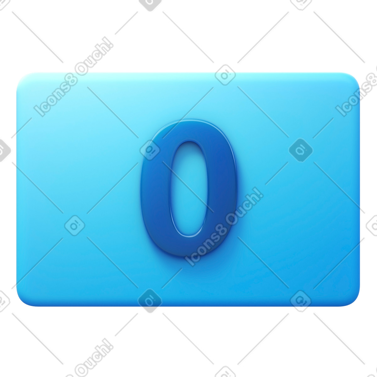 Ilustração de Número zero em no estilo 3D Fluency para baixar em PNG, SVG