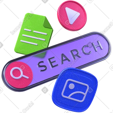 Recherche universelle, résultats multimédias, découverte de contenu PNG, SVG