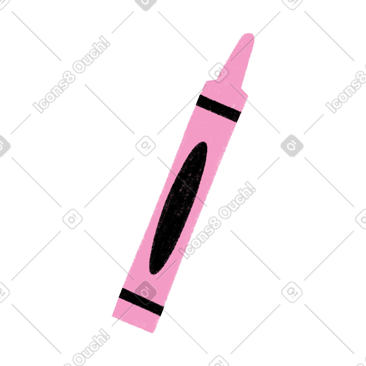 Ilustración Crayon rosa en estilo Tutti a descargar en PNG y SVG