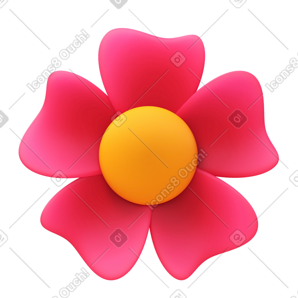3D Fluency 스타일의 꽃 일러스트레이션 PNG, SVG 다운로드