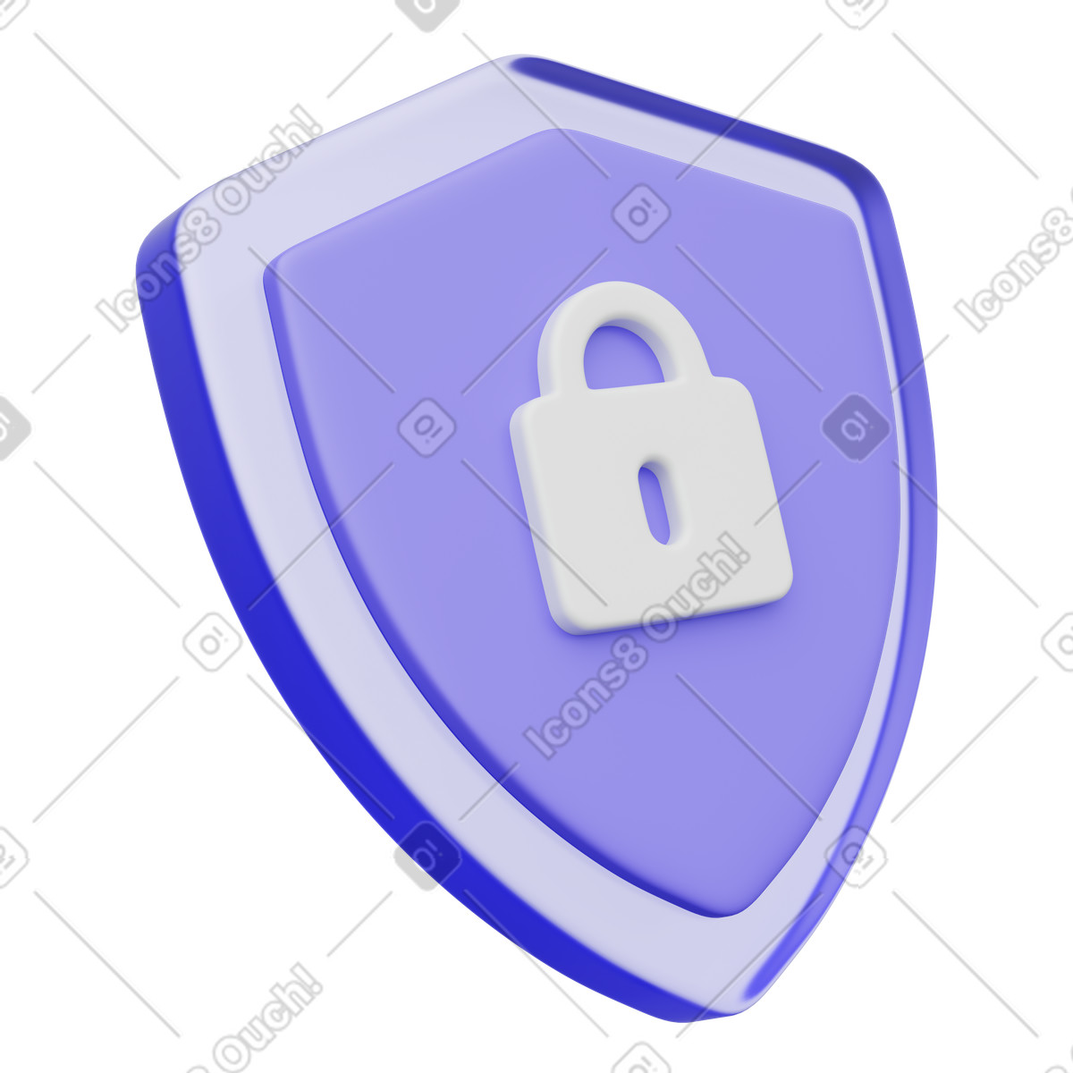 Security shield, data protection, cybersecurity defense illustrazione in stile 3D Playful scarica in PNG, SVG