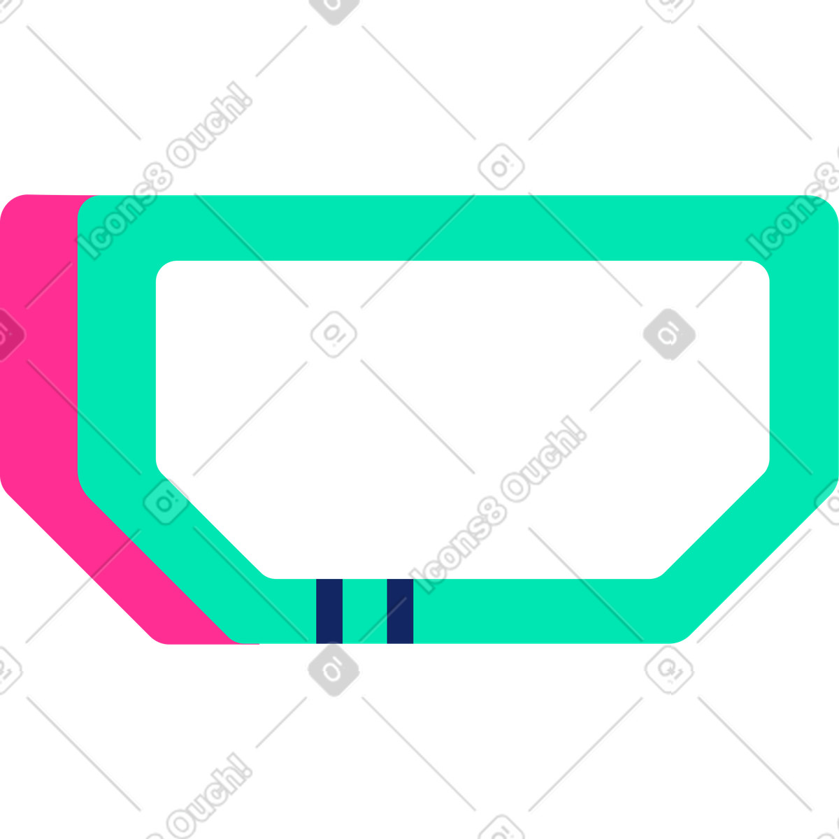 Glasses illustration in Cyborg style download in PNG, SVG