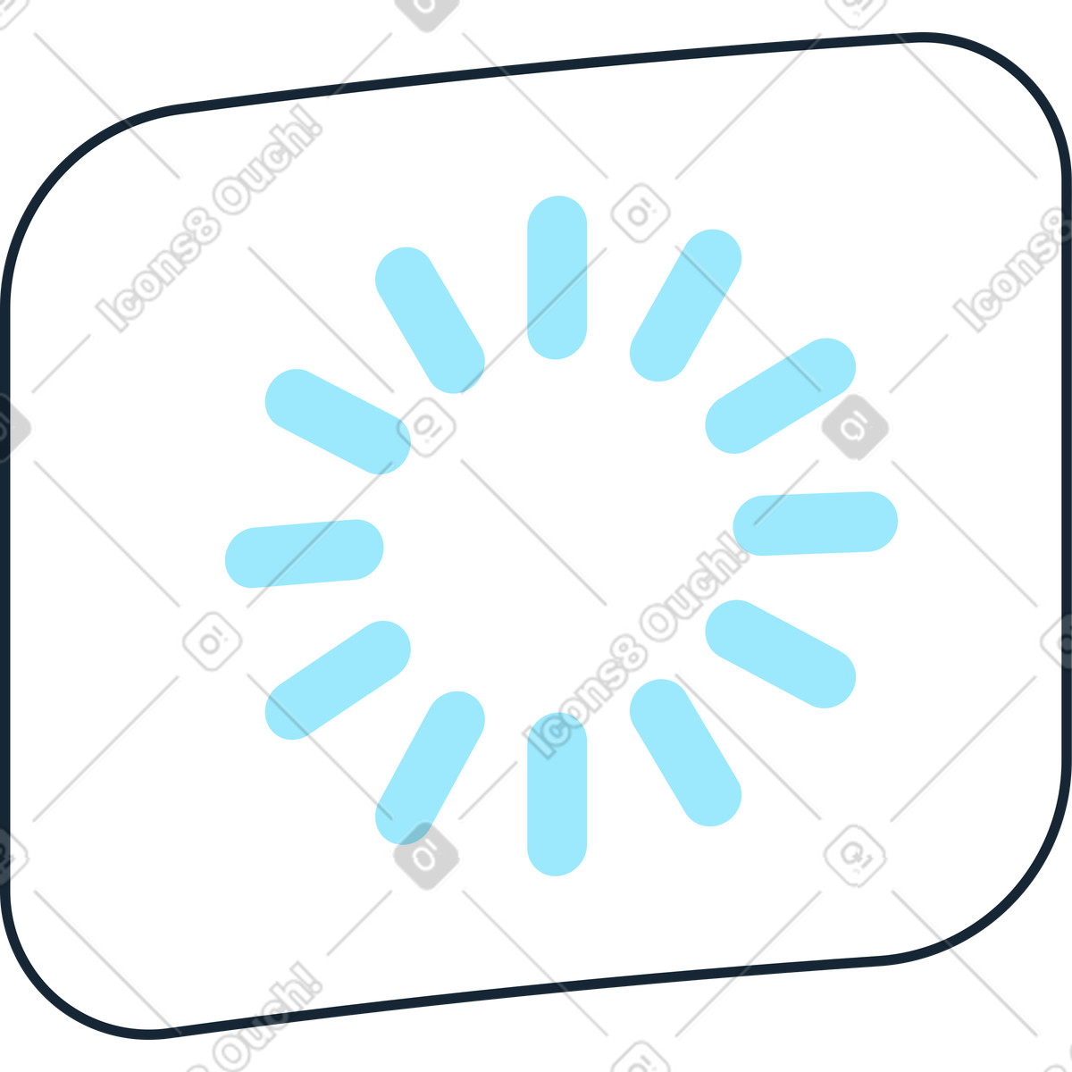 Ilustración Icono de carga curvo en estilo Indigo a descargar en PNG y SVG
