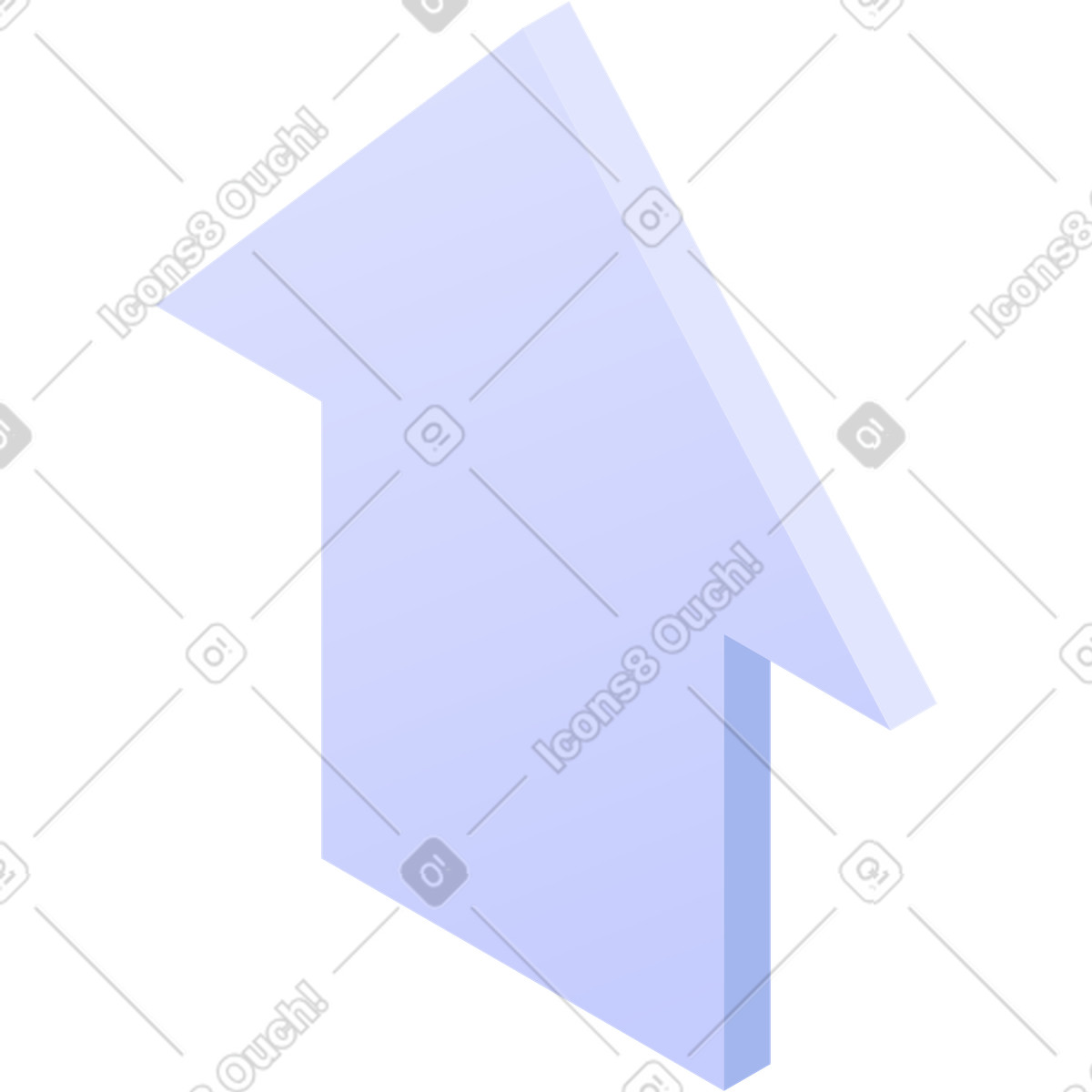 Freccia su illustrazione in stile Quantum scarica in PNG, SVG