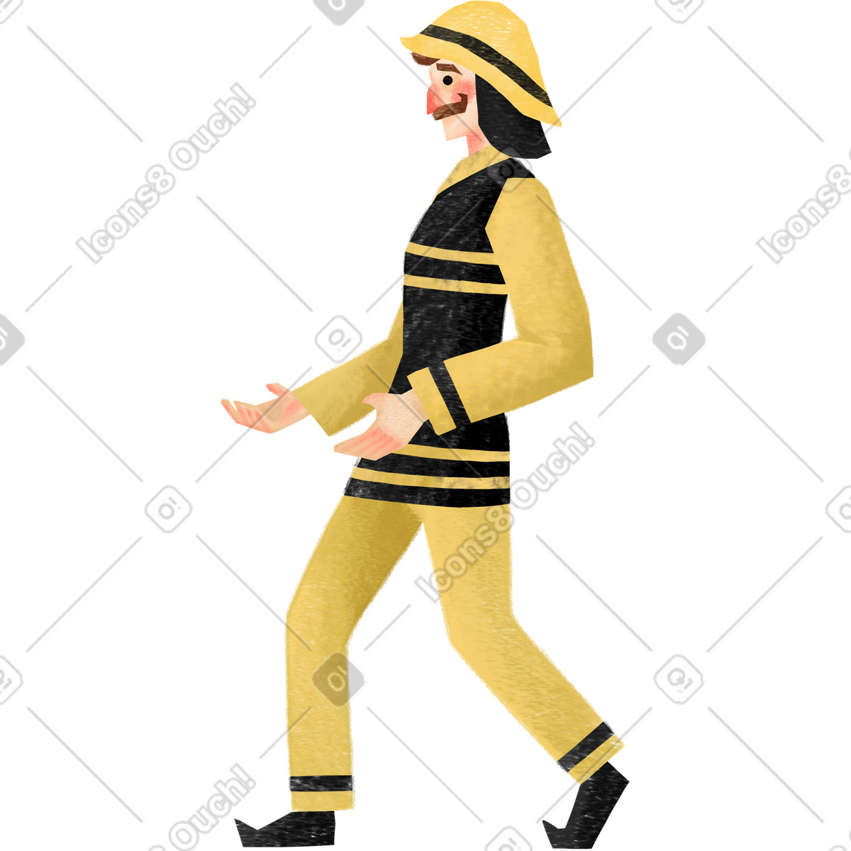 Illustration Sapeur pompier dans le style Family à télécharger aux formats PNG, SVG
