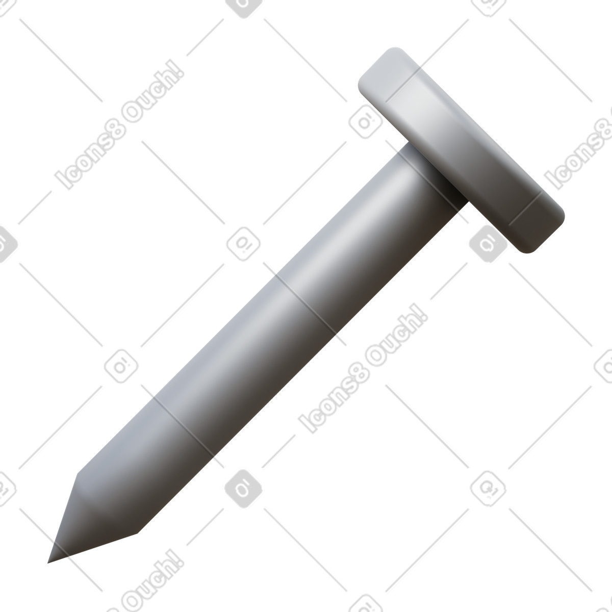 3D Fluency 스타일의 Nail 일러스트레이션 PNG, SVG 다운로드