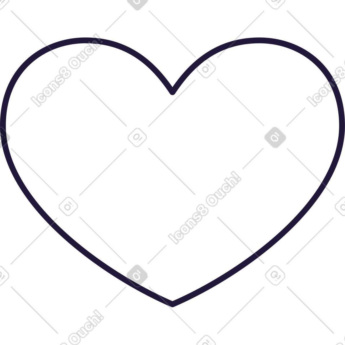 Ilustración Corazón en estilo Conifer a descargar en PNG y SVG