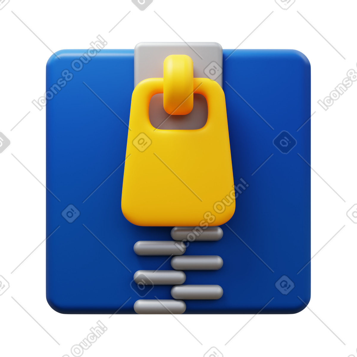 Illustration Zipper dans le style 3D Fluency à télécharger aux formats PNG, SVG