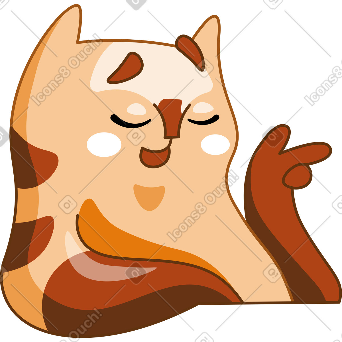 Иллюстрация Кошка в стиле Kitekat — скачать в форматах PNG, SVG