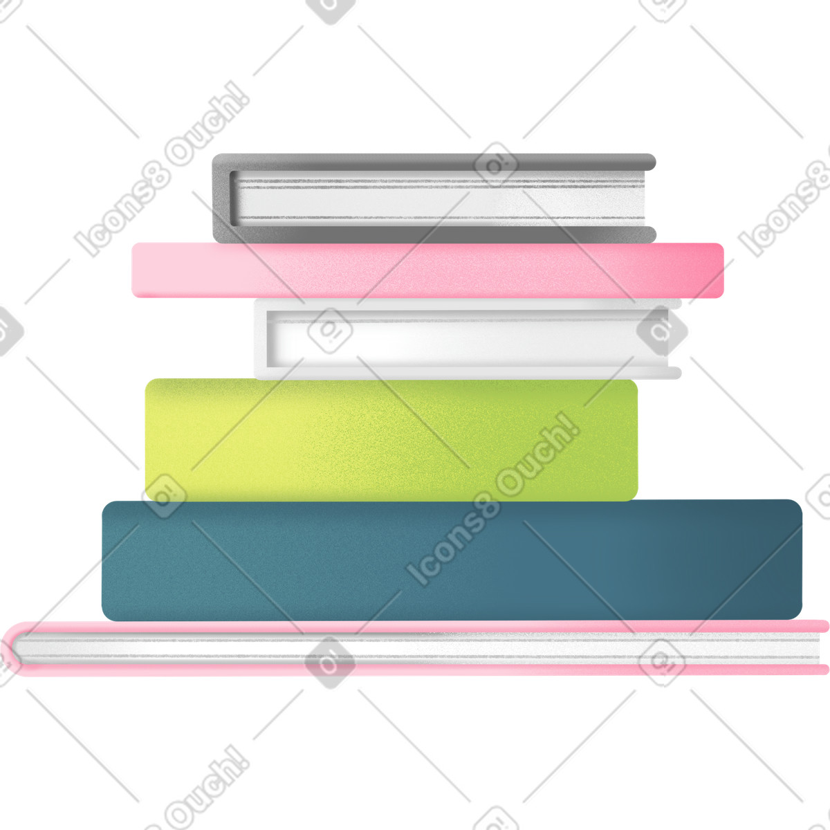 Joy スタイルの 本の山 のイラストをPNG、SVG形式でダウンロード