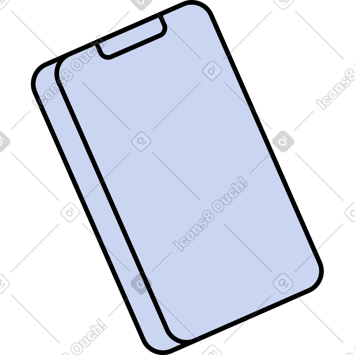 Small phone front illustration in Bloom style download in PNG, SVG