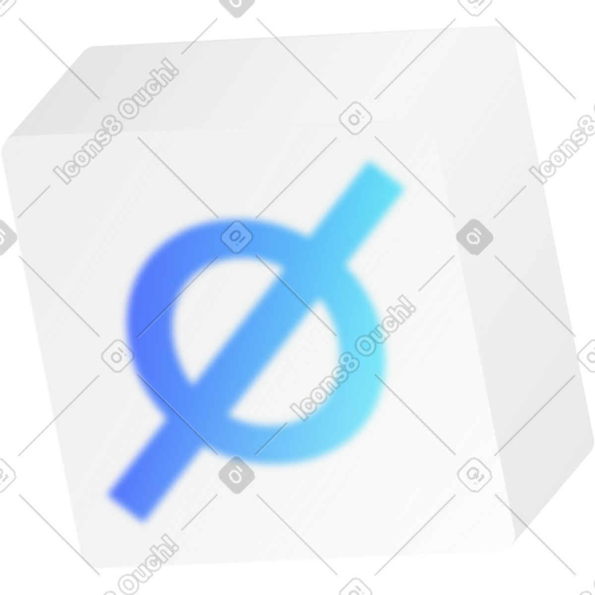 Cubo icona cosmo illustrazione in stile Morphis scarica in PNG, SVG