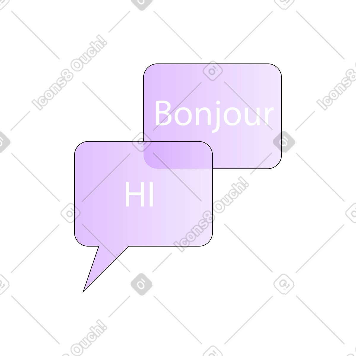 Pop スタイルの テキスト付き吹き出し のイラストをPNG、SVG形式でダウンロード