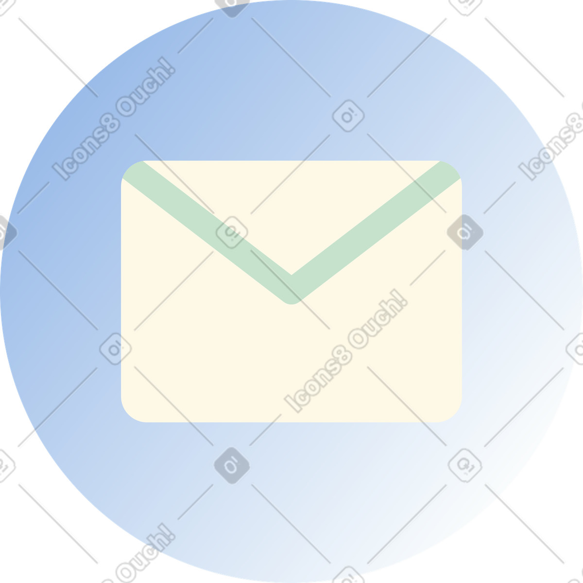 Ilustración Icono de carta en estilo Beam a descargar en PNG y SVG