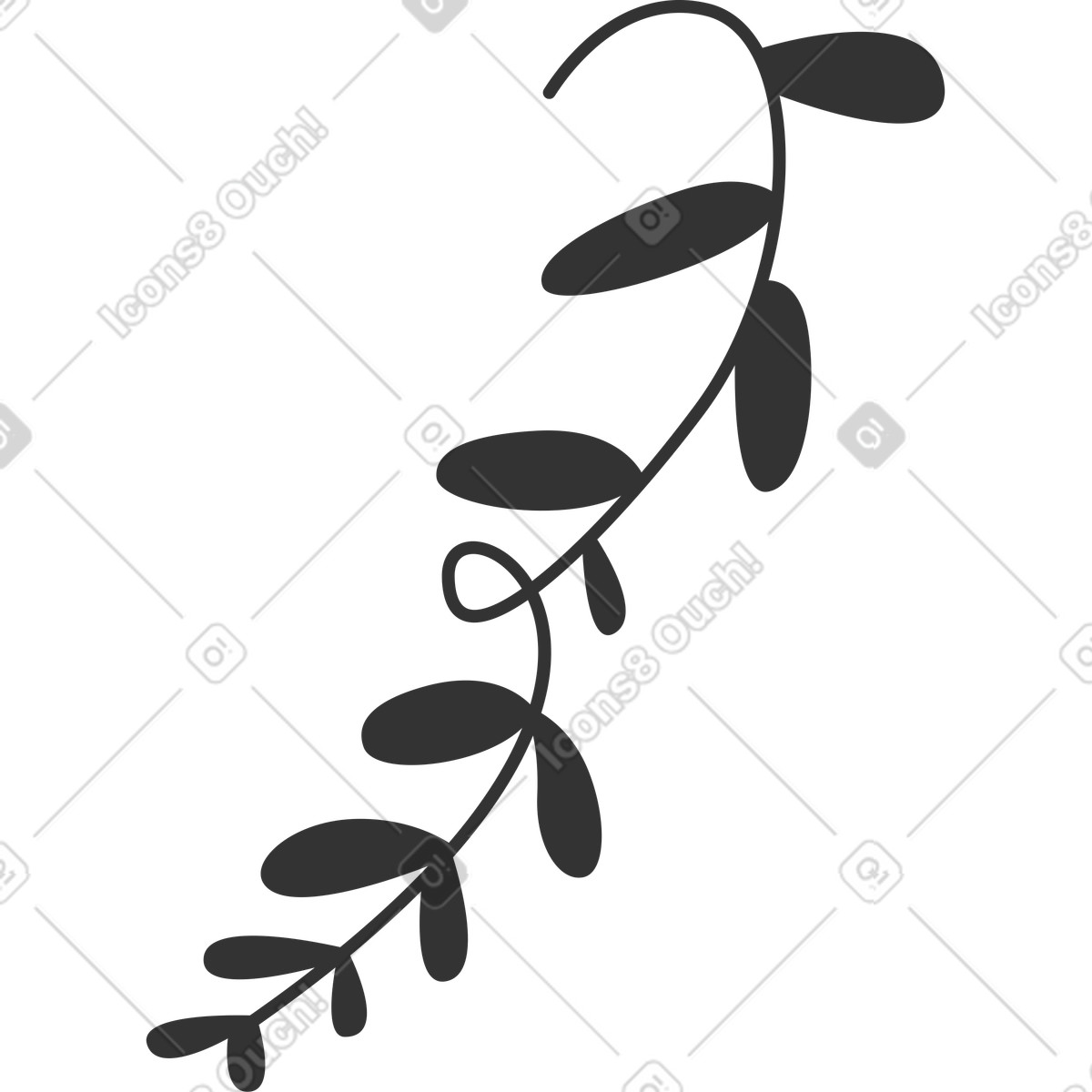 Ilustración Liana en estilo Crayon a descargar en PNG y SVG