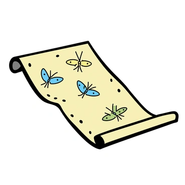 An ancient scroll, made of aged parchment, unfurled on a flat surface. The scroll features intricate illustrations of "luna moths," showcasing their large, delicate wings with shades of green and hints of yellow. Each moth is depicted with fine details, highlighting the unique patterns on their wings and the long tails extending from the hindwings. The scroll is adorned with faint, ornate borders, enhancing the visual appeal of the illustrations, which capture the grace of the luna moths in a naturalistic style.