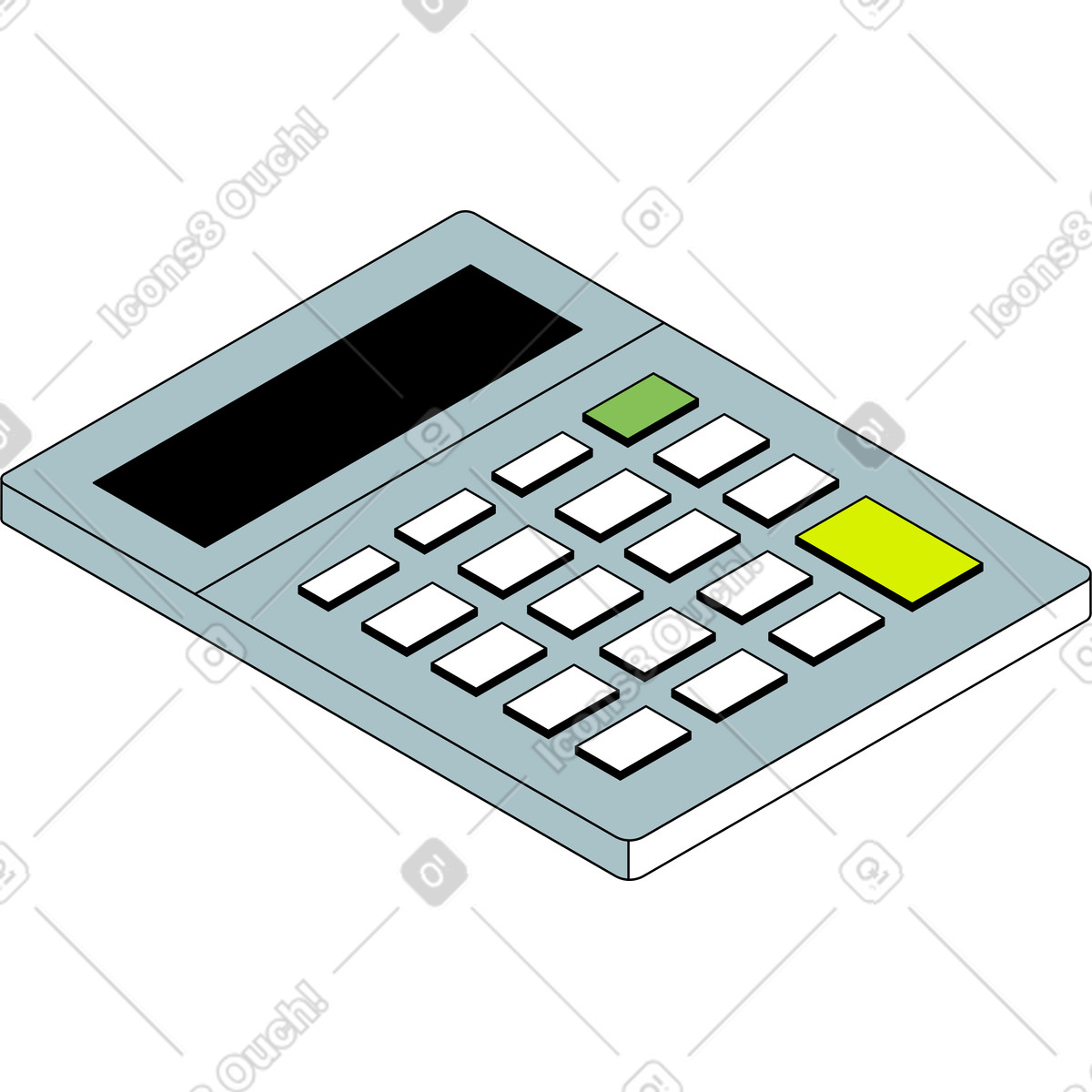 Ilustração de Calculadora em no estilo Isometric para baixar em PNG, SVG