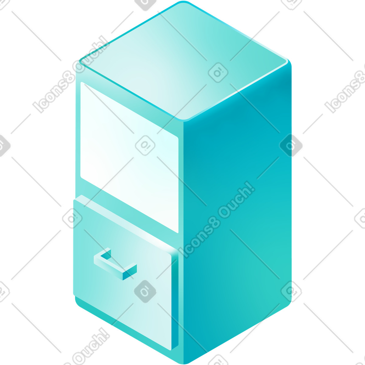 Rack isometrico illustrazione in stile Glare scarica in PNG, SVG