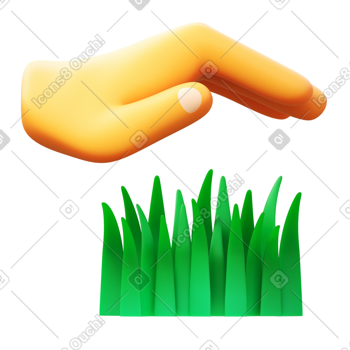 Ilustración Lawn care en estilo 3D Fluency a descargar en PNG y SVG