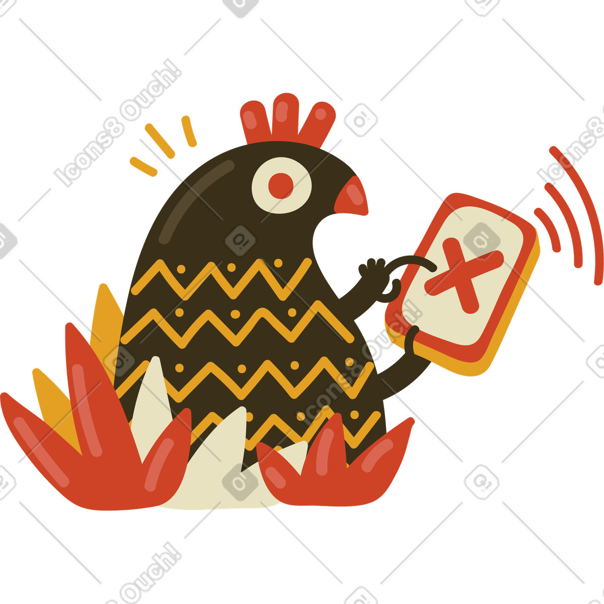 Delete confirmation illustration in PNG, SVG