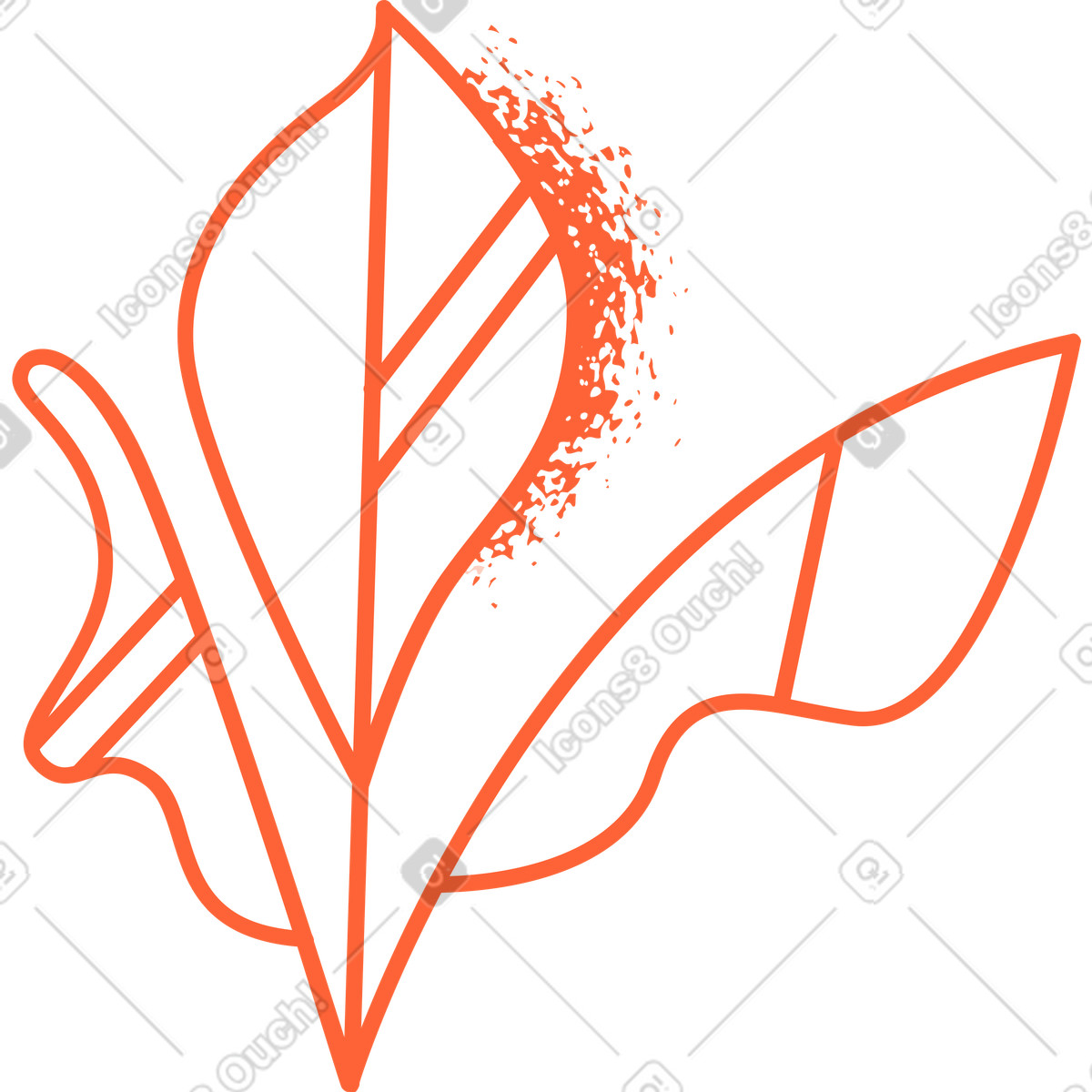 Иллюстрация Листья в стиле Crayon — скачать в форматах PNG, SVG