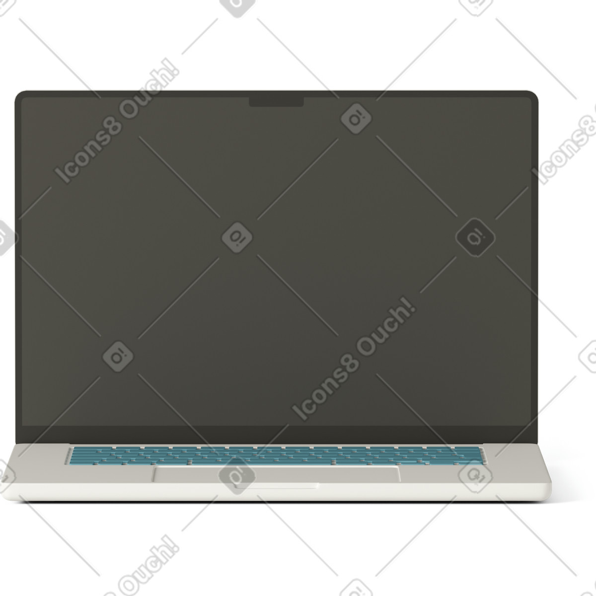 Ilustração de Computador portátil em no estilo 3D Casual life para baixar em PNG, SVG