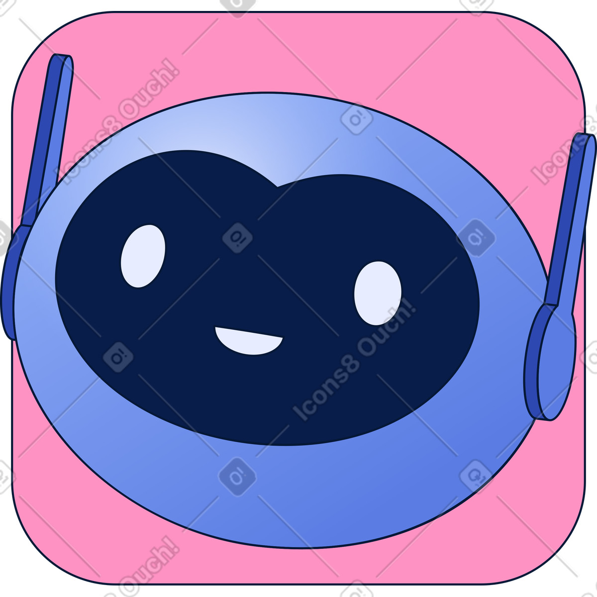 Robot icon illustration in Neat style download in PNG, SVG