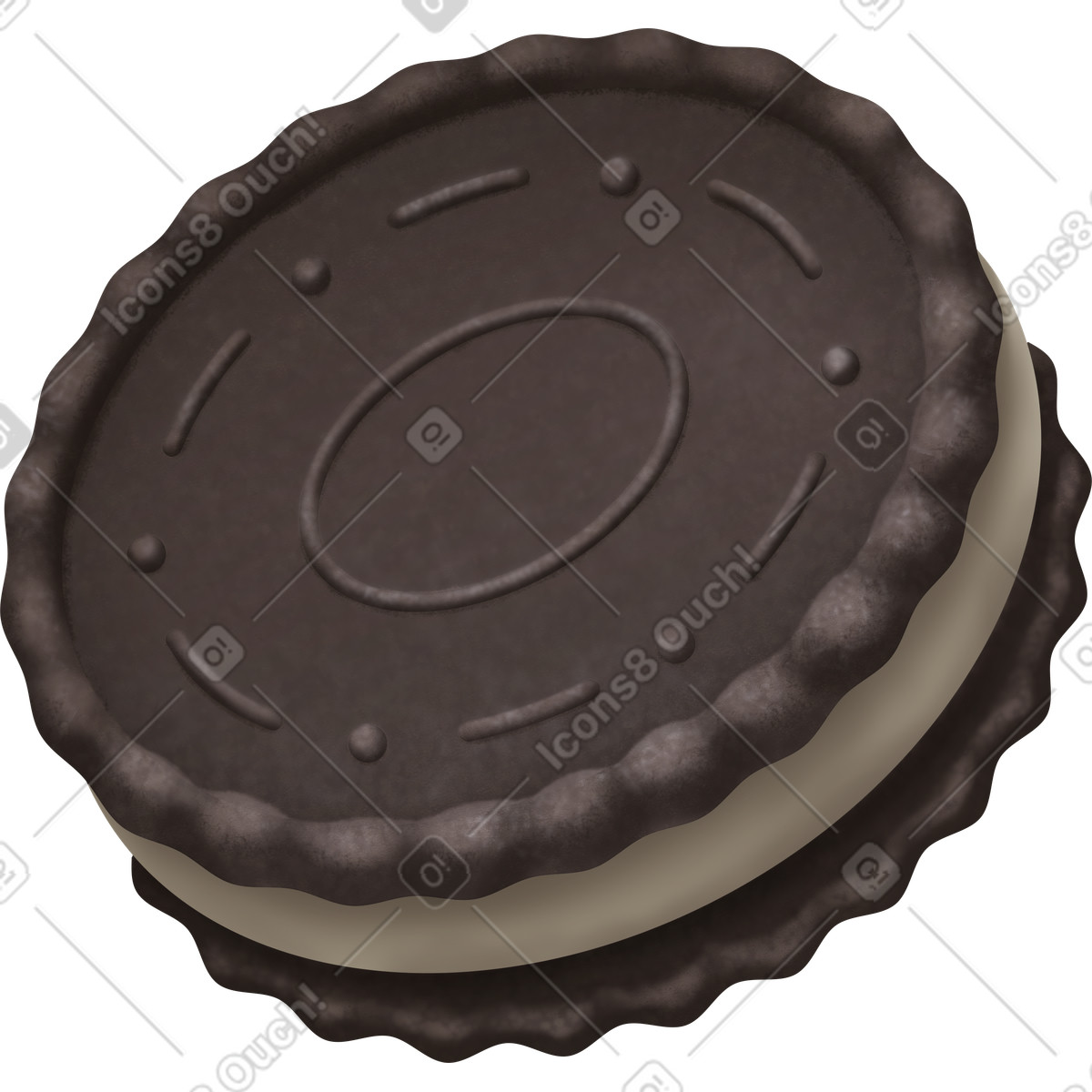 Иллюстрация Cookie with cream в стиле Props — скачать в форматах PNG, SVG