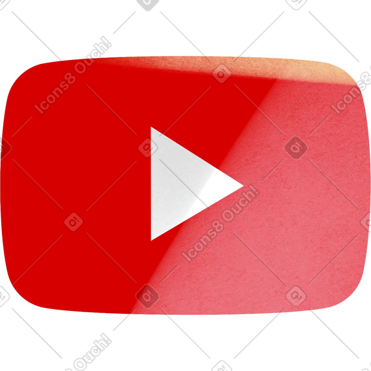 Youtube icon-Illustration im Shine-Stil als Download in PNG, SVG
