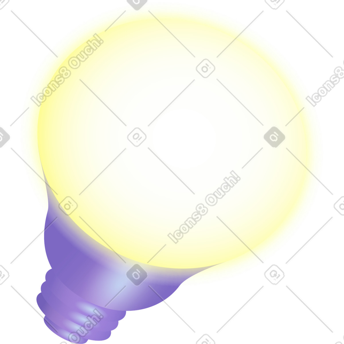 Die glühbirne-Illustration im Isotech-Stil als Download in PNG, SVG