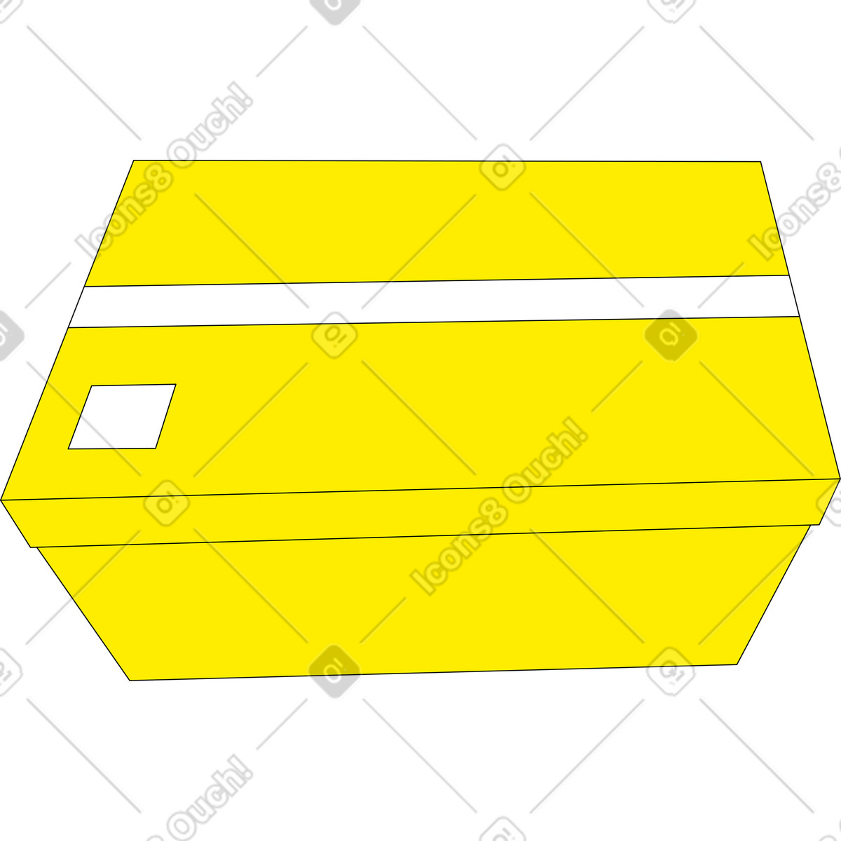 Ilustración Big box en estilo Pop a descargar en PNG y SVG
