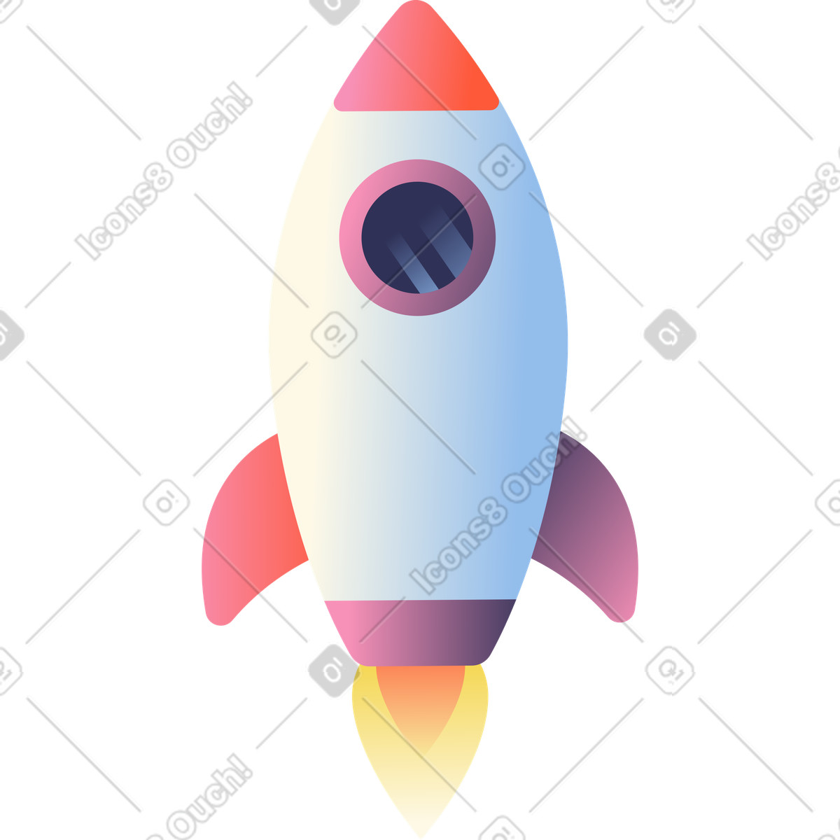 下载 Beam 风格的 Rocket 插画，支持 PNG、SVG 格式