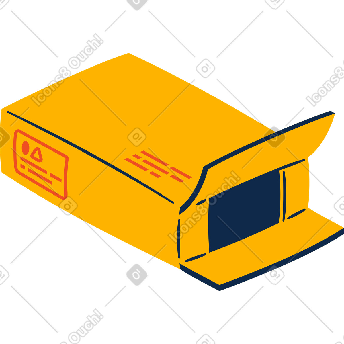 Ilustração de Caixa em no estilo Flame para baixar em PNG, SVG