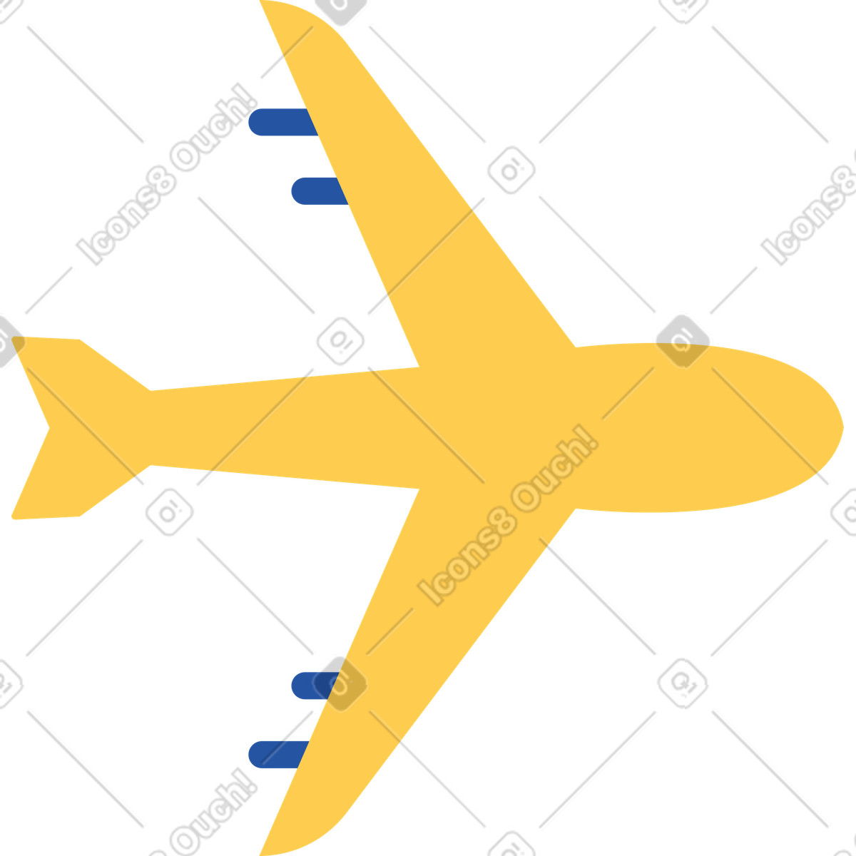 Flugzeug-Illustration im Spot-Stil als Download in PNG, SVG