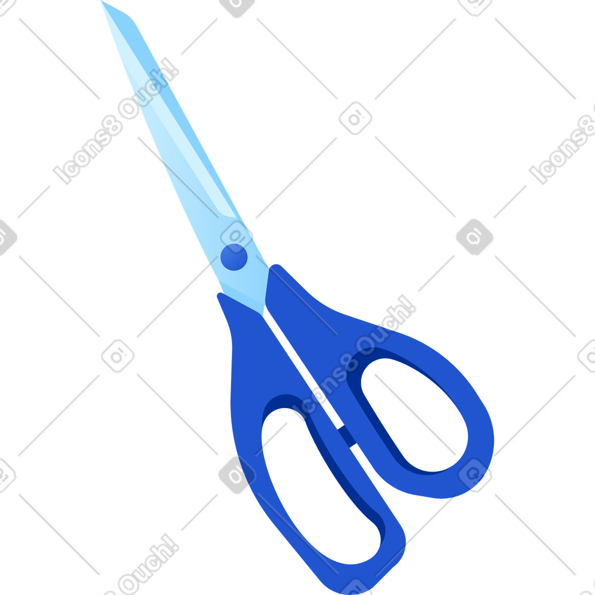 Ilustración Tijeras simples en estilo Glossy a descargar en PNG y SVG