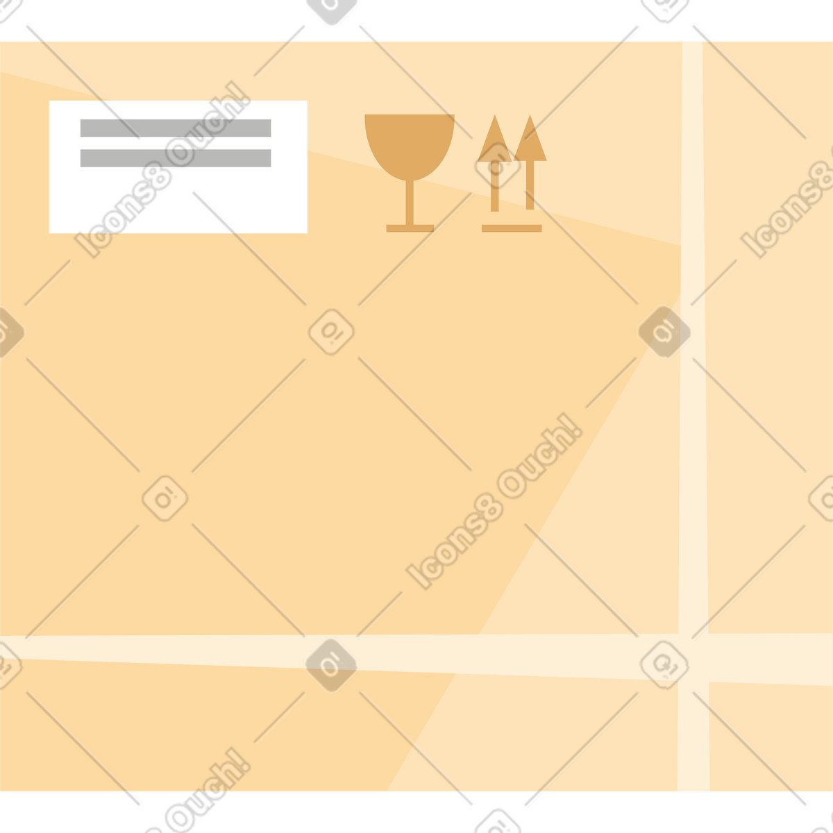 Kleine box mit barcode-Illustration im Lagom-Stil als Download in PNG, SVG