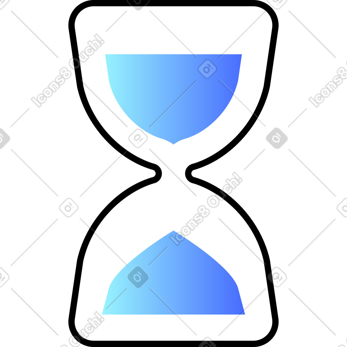 Azure 스타일의 모래 시계 일러스트레이션 PNG, SVG 다운로드