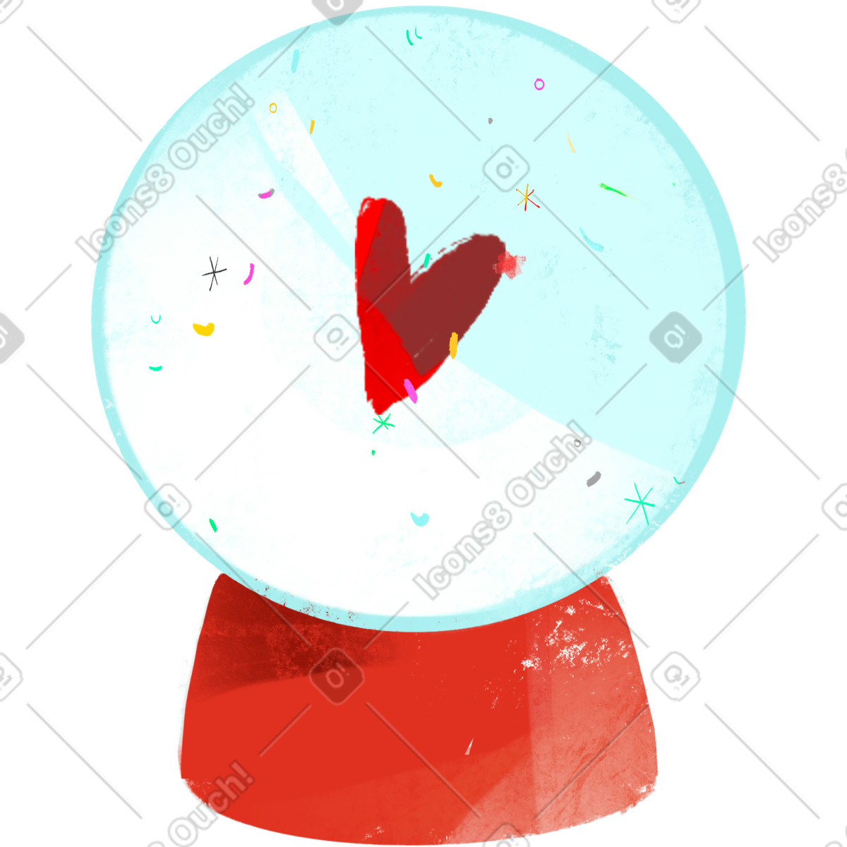 Snow globe illustration in Fabulous style download in PNG, SVG