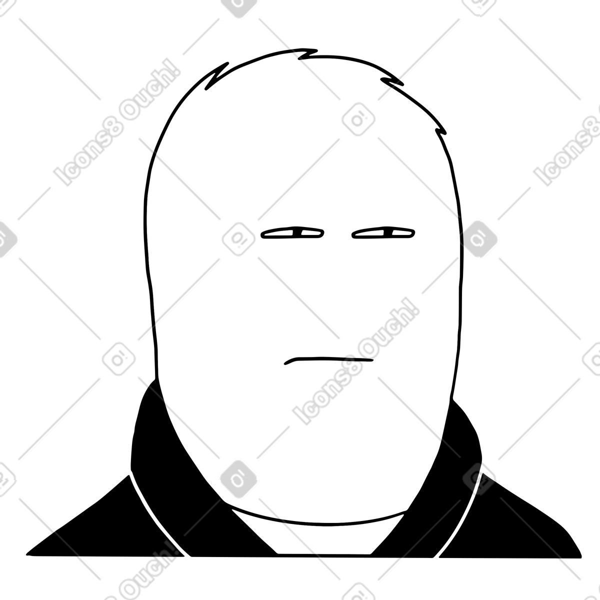 Ilustração de Não tenho certeza se, cara semicerrando os olhos em no estilo Dudes para baixar em PNG, SVG